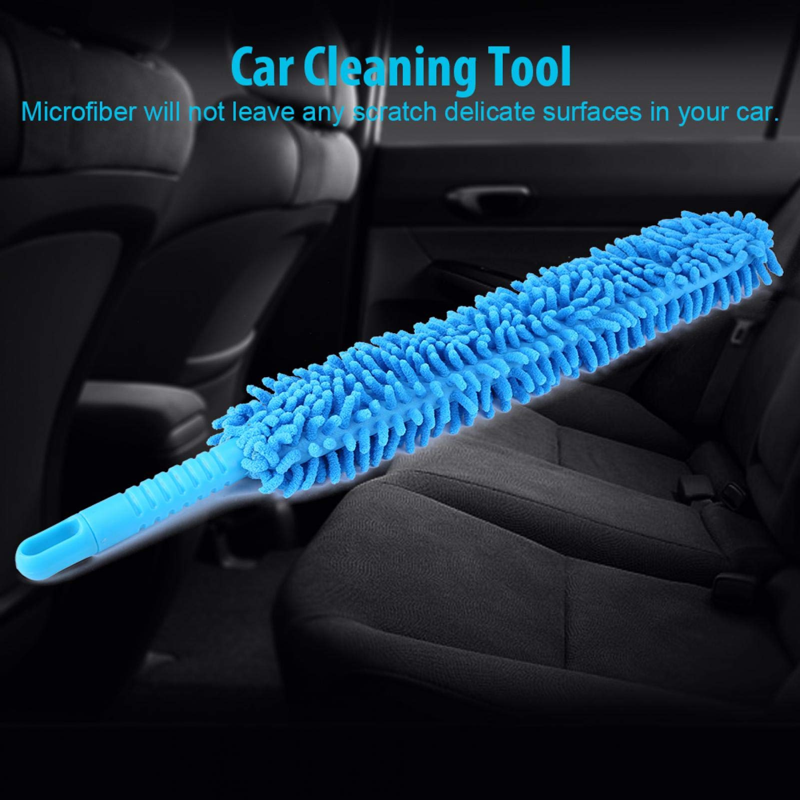 Flexible Car Cleaning Brush - Soft Microfiber Wheel Cleaner for Auto Detailing