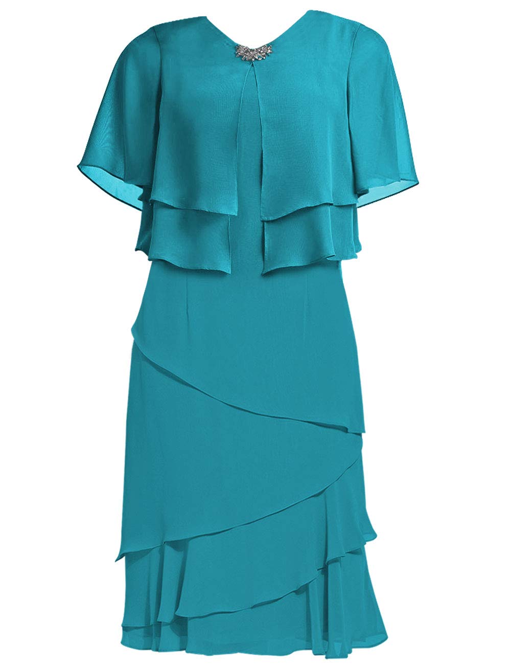 Elegant Chiffon Mother of The Bride Dress - Formal Pleated Evening Gown for Wedding Guest - Perfect for Weddings, Receptions & Special Occasions