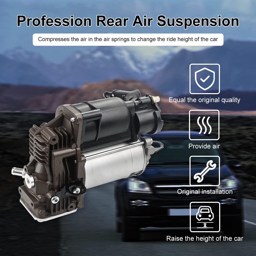 JDMON Air Suspension Compressor Pump Replacement for Mercedes-Benz GL & ML-Class W164 X164 (2006-2012) - Compatible with GL320/350/450/550 & ML320/350/450/500/550/63 AMG - Replaces OEM 1643201204 1643200004 - Perfect for Off-Roading, Towing & Smooth Ride Adjustments