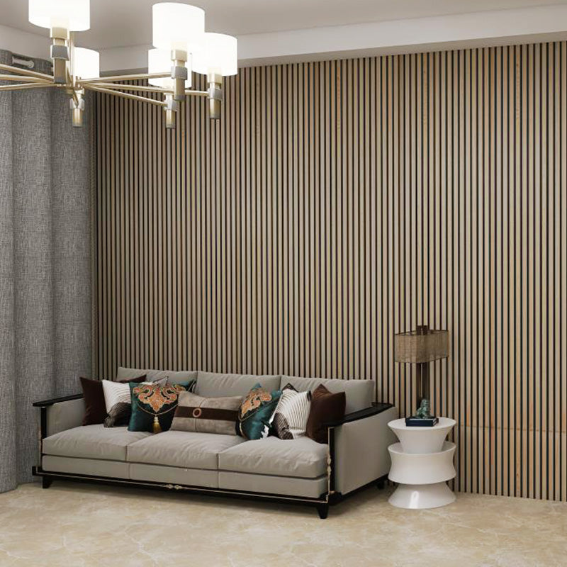 WOODFLEX Flexible Acoustic Wood Slat Wall Panel - Oak Veneer 2700mm x 600mm | Soundproofing & Decorative Wall Treatment for Home Theater, Office, and Studio