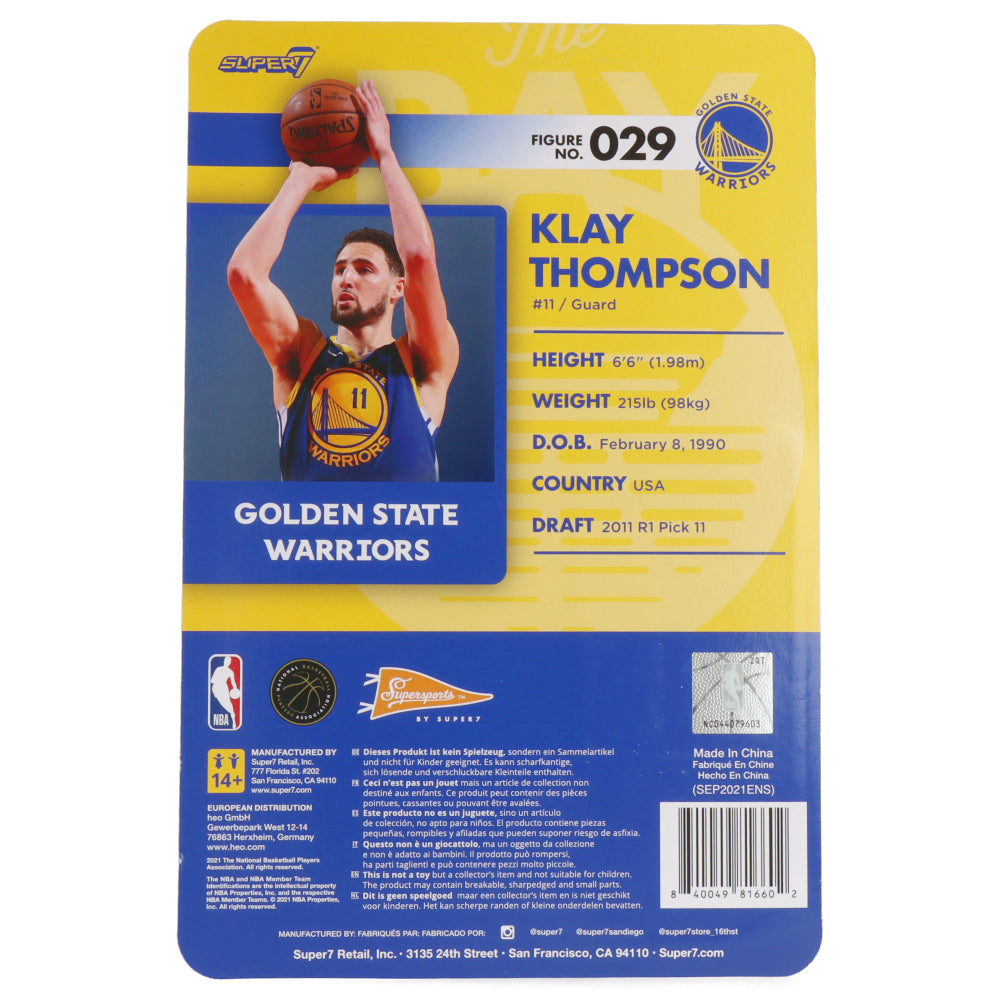 Klay Thompson Golden State Warriors NBA Action Figure - Supersports Figure Wave 4 - Collectible Basketball Player Statue for Fans & Display