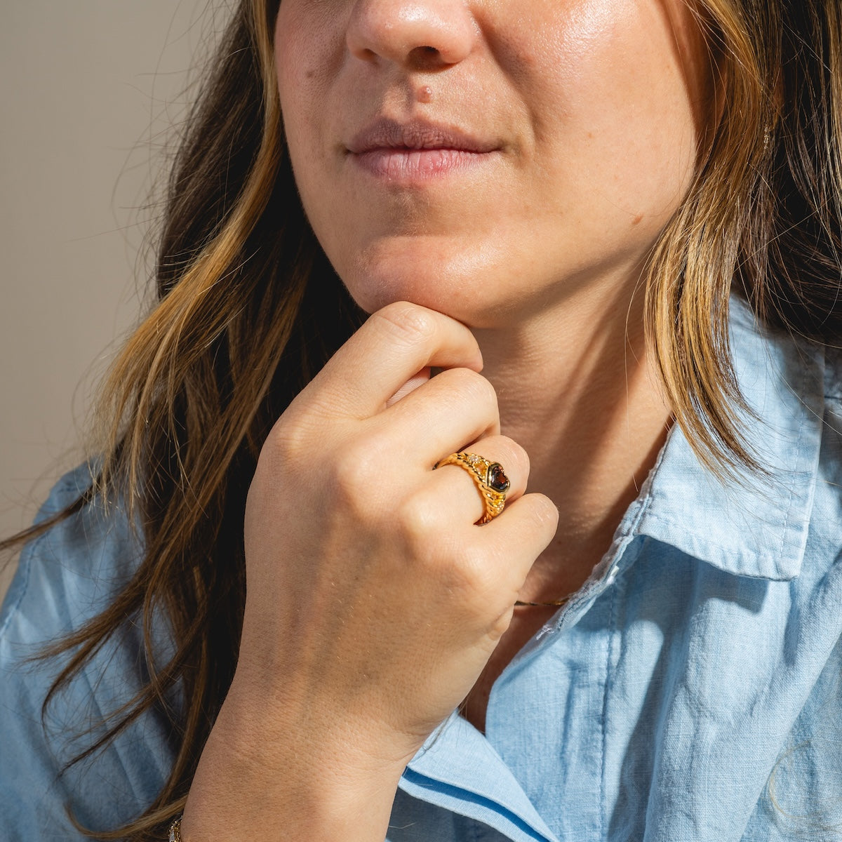 Bold Heart Statement Ring for Women - Elegant Gold/Silver Love Ring - Perfect for Valentine's Day, Anniversary & Romantic Gifts
