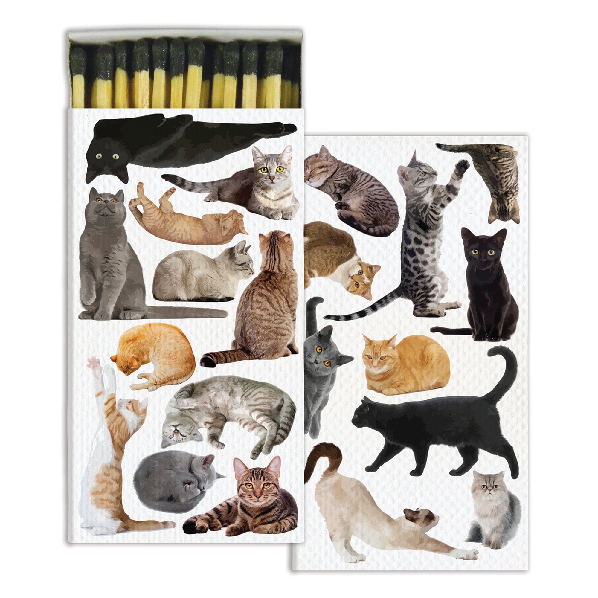 Decorative Cat & Dog Match Boxes - Set of 2 for Candles, Grills, Fireplaces