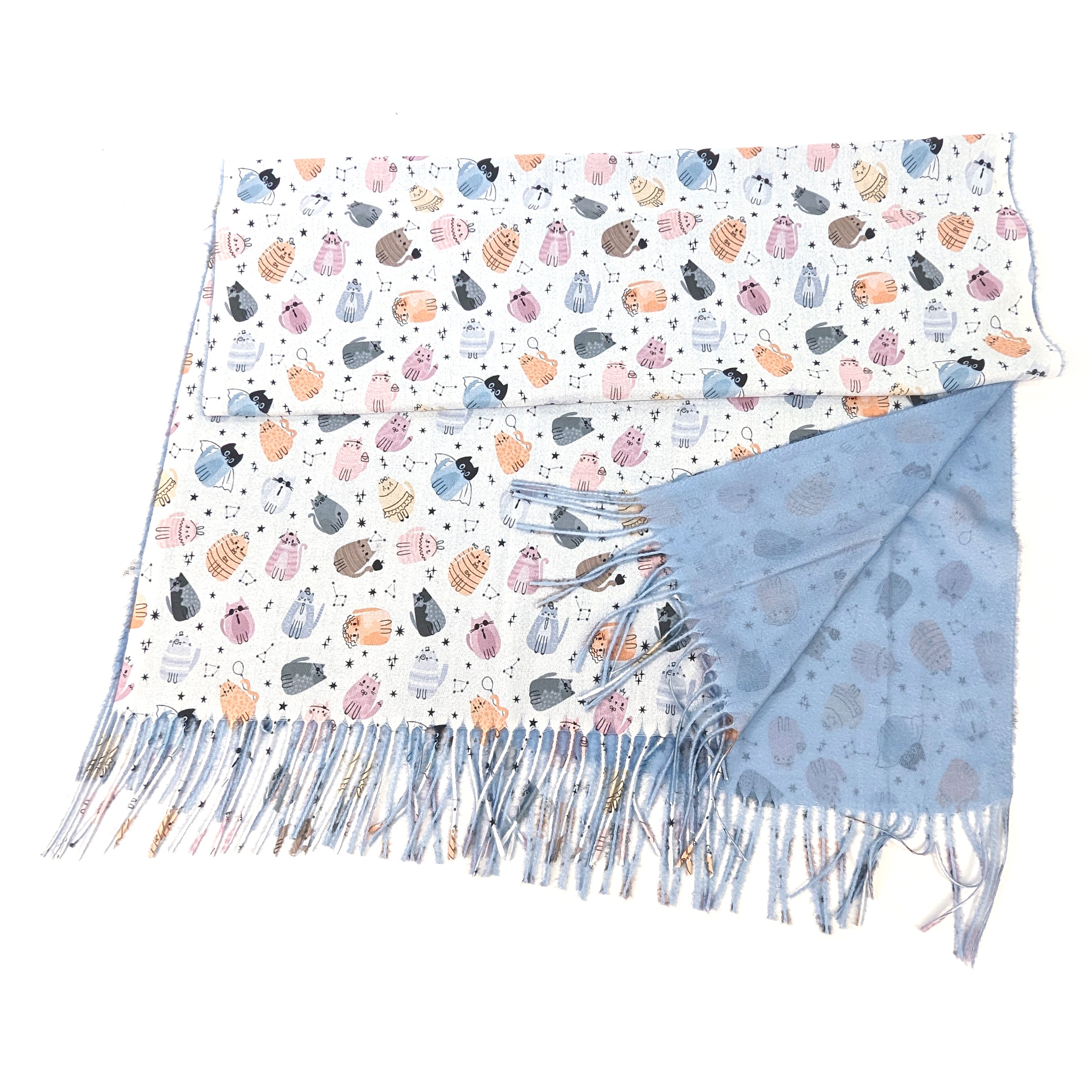 Creative Cat Pashmina Style Scarf (70x180cm) - Soft & Stylish Winter Fashion Accessory for Women - Perfect for Cold Weather, Office Wear & Gift Giving
