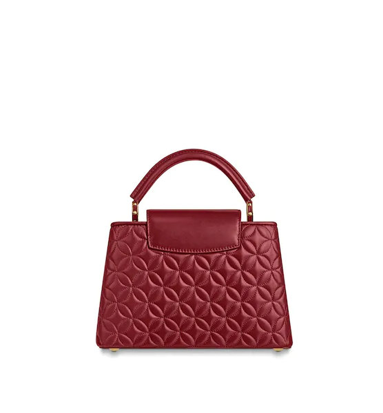 Authentic Louis Vuitton Capucines BB Handbag in Rough Carmin - Luxury Crossbody Bag for Women | Perfect for Date Night, Office & Travel