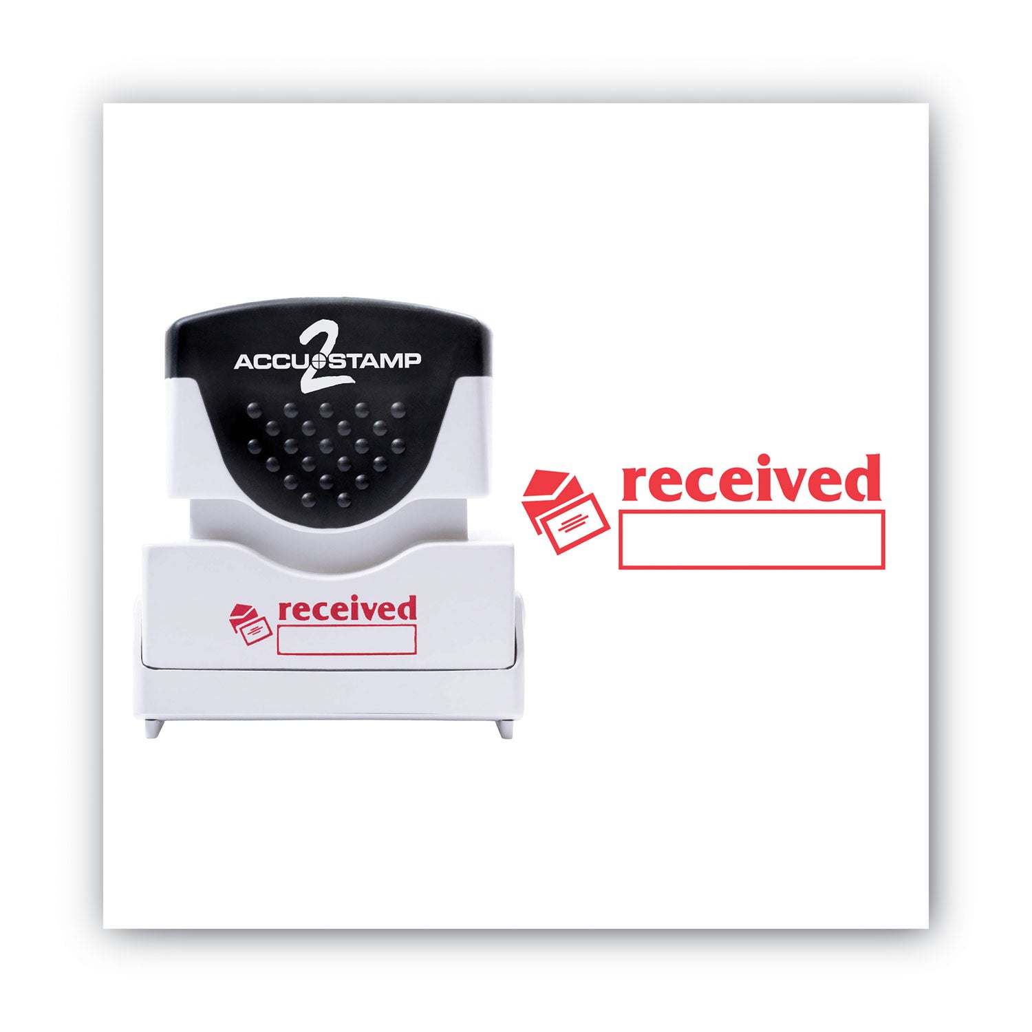 ACCUSTAMP2® Pre-Inked Shutter Stamp - Red, Self-Inking, 1.63