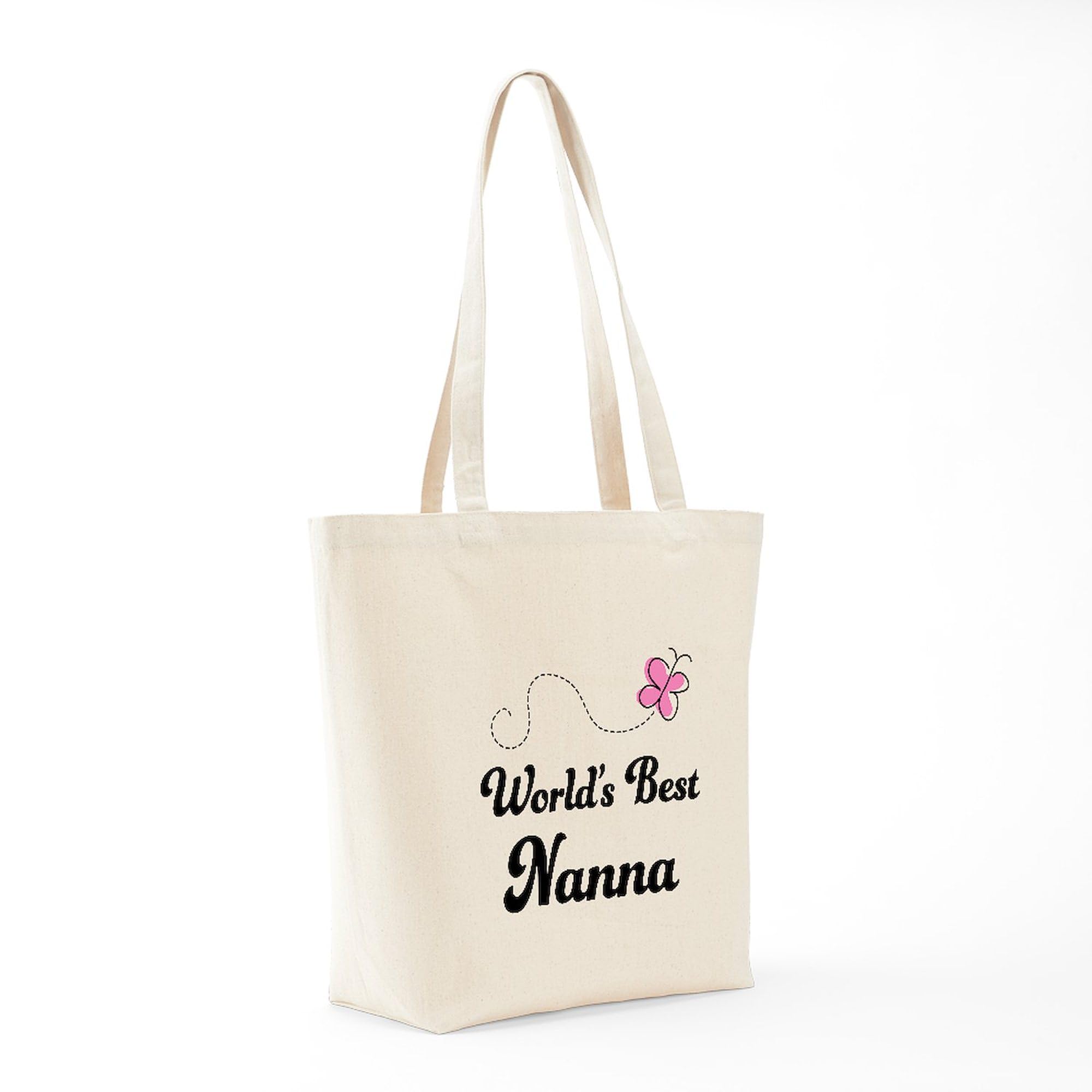 World's Best Nanna Tote Bag - Natural Canvas Reusable Shopping Bag for Groceries, Beach & Everyday Use | Eco-Friendly Gift for Grandmothers