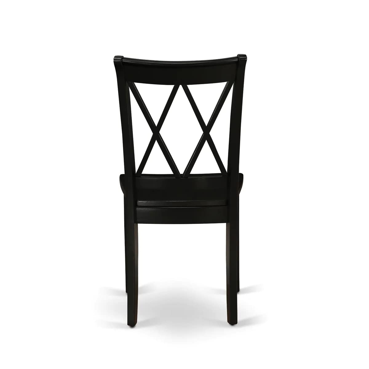 East West Furniture 5-Piece Black Dining Table Set with Butterfly Leaf - 32x54 Inch Rectangle Kitchen Table & 4 Chairs - Perfect for Small Spaces, Breakfast Nooks & Compact Dining Areas