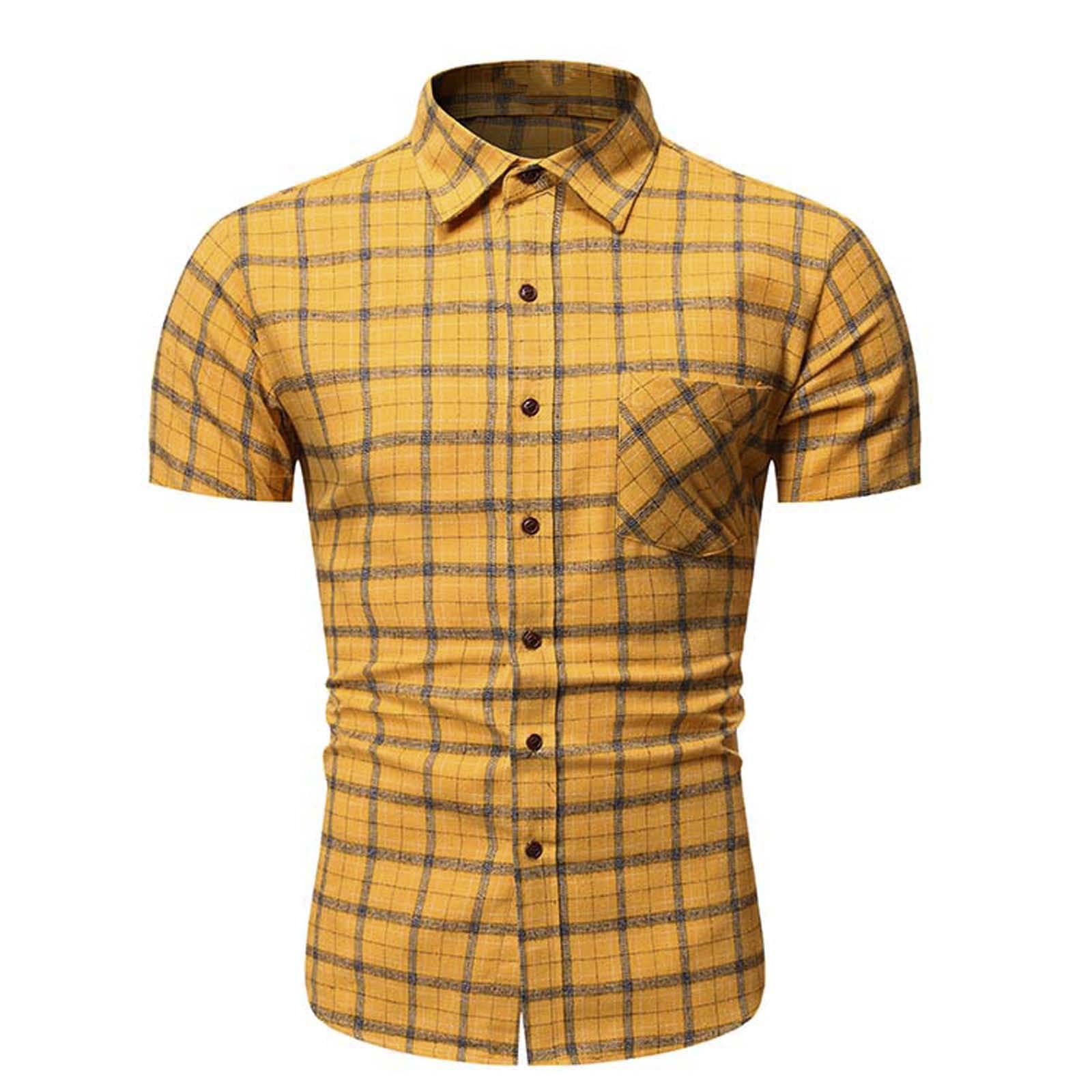 Vintage Western Shirts for Men - Short Sleeve Button Down Work Shirts, Slim Fit Cowboy Dress Shirt for Outdoor, Rodeo & Casual Wear