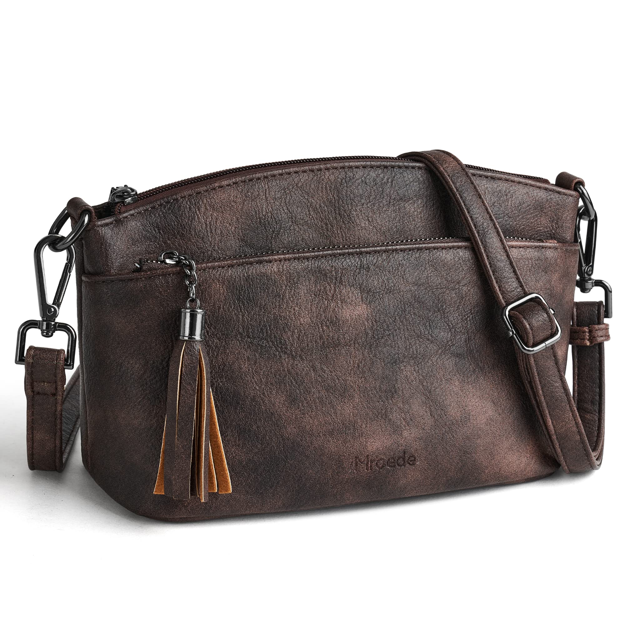 Stylish Mroede Women's Crossbody Bag - Soft Leather Shoulder Purse with 2 Adjustable Straps | Perfect for Work, Travel & Everyday Use