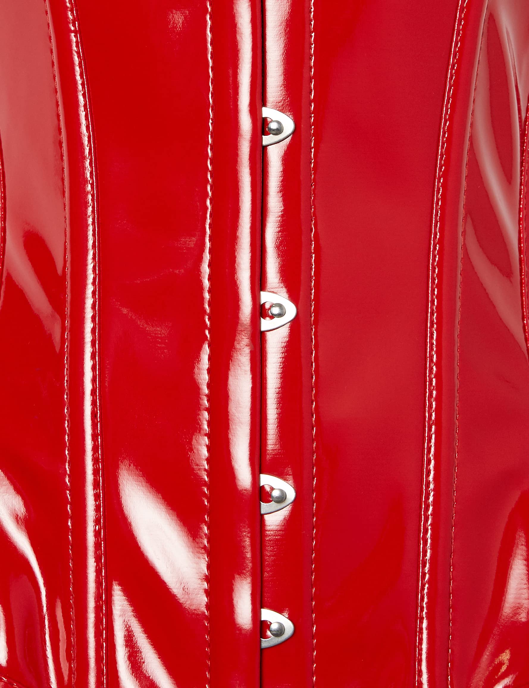 Lavish Red Patent PVC Underwire Underbust Corset for Women - Daisy Corset for Waist Training, Burlesque, Cosplay & Gothic Fashion