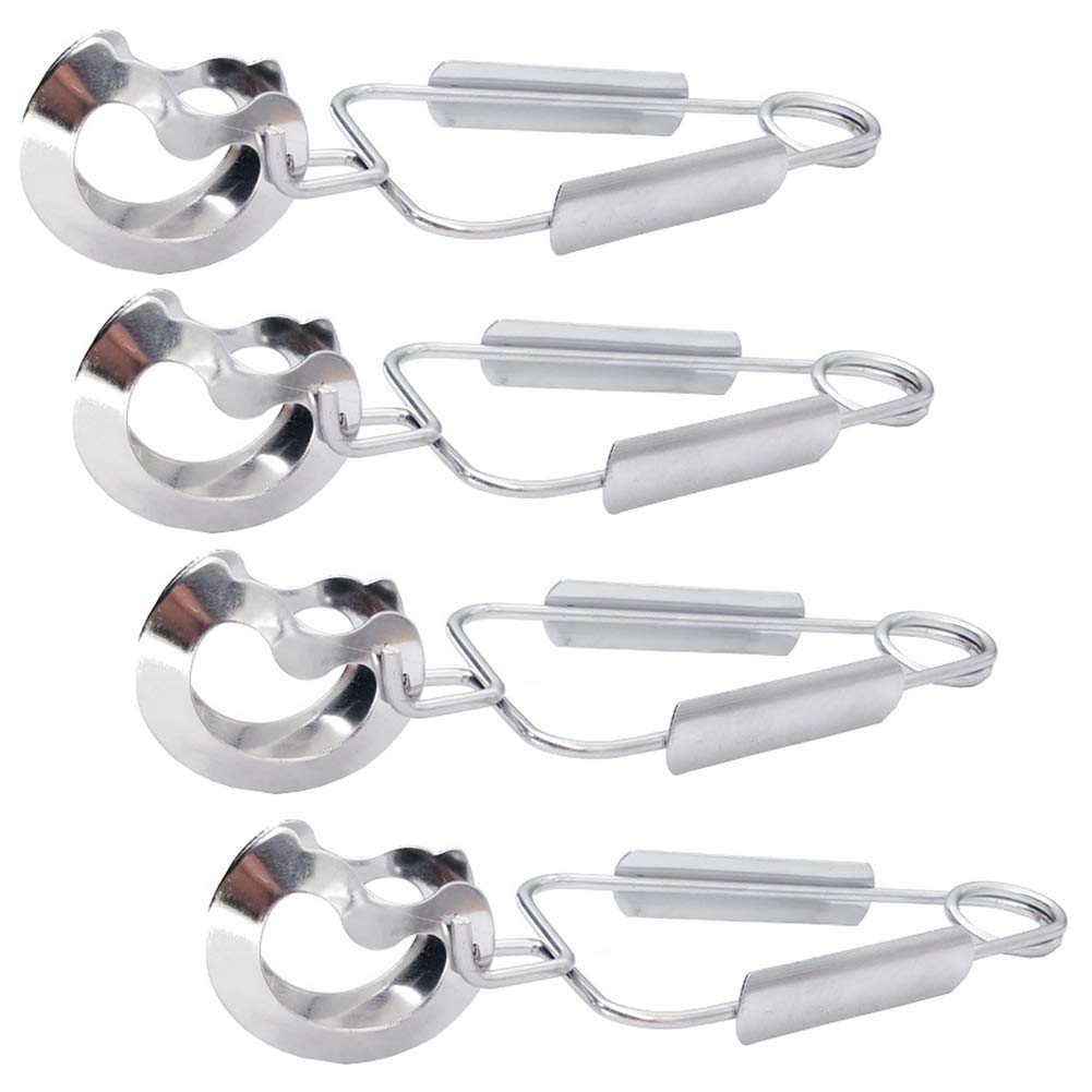 4 Pieces Stainless Steel Snail Tong & Plier Set - Durable Kitchen Food Clamp Utensil for Home & Restaurant Use, Perfect for Seafood, Snails, and More