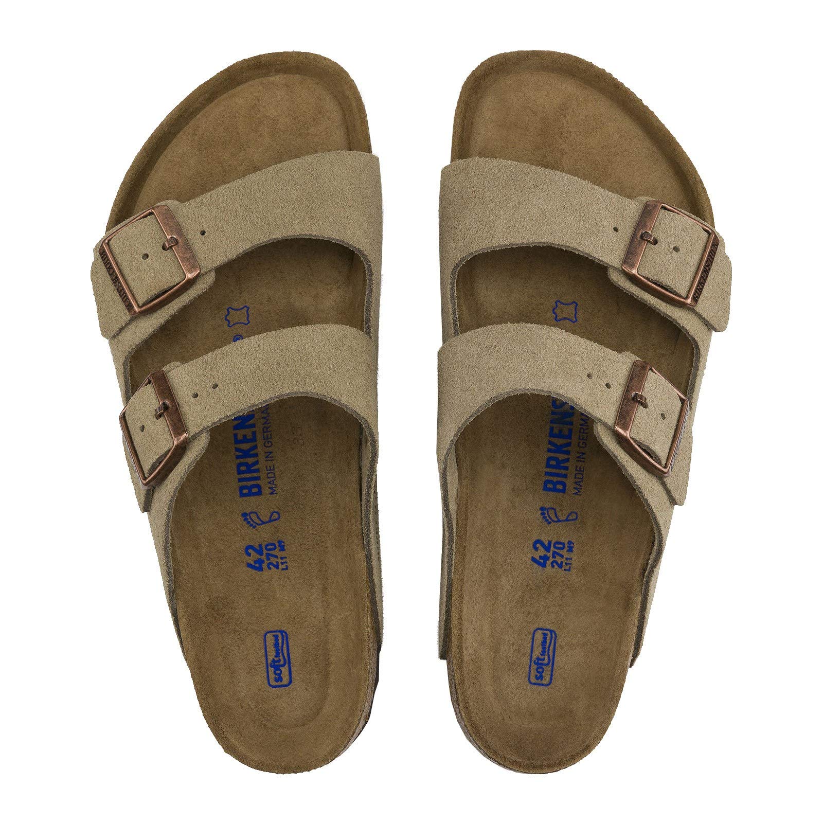 Birkenstock Men's Arizona Suede Sandals with Soft Footbed - Comfortable & Durable for Casual Wear, Walking, and Travel