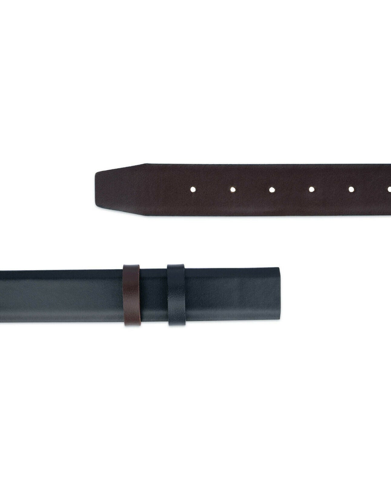 Vegan Leather Belt for Men - Reversible Brown & Black Strap - Compatible with Dunhill Buckles - 35mm Replacement Belt for Business & Casual Wear