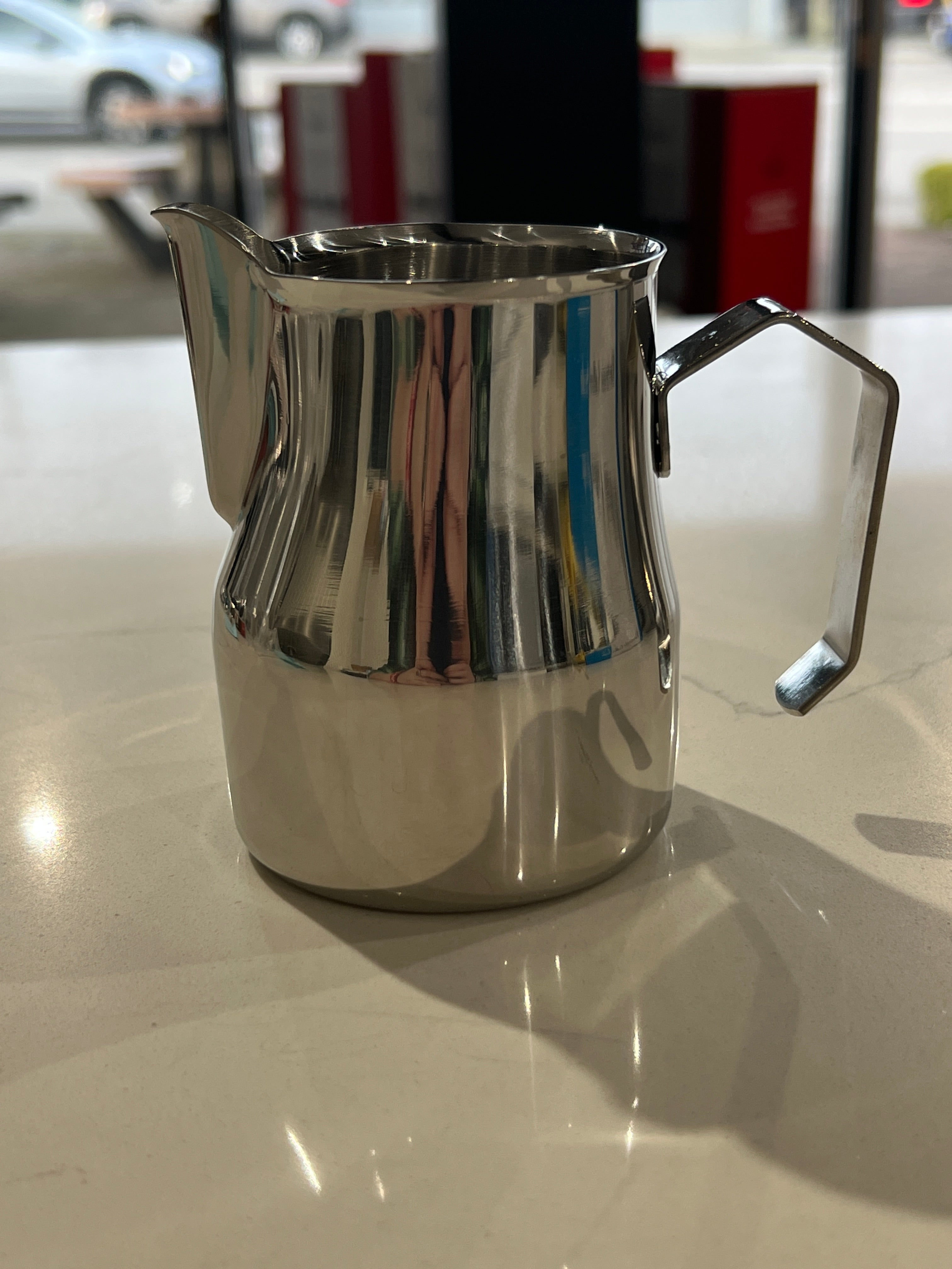 Stainless Steel Milk Frothing Pitcher 25oz (0.75L) - Barista Grade Coffee Accessory for Latte Art, Cappuccino & Hot Chocolate Making at Home or Café