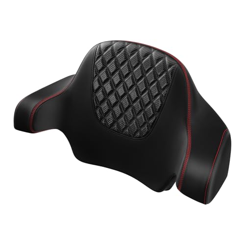 Backrest Black Red Stitching 2
