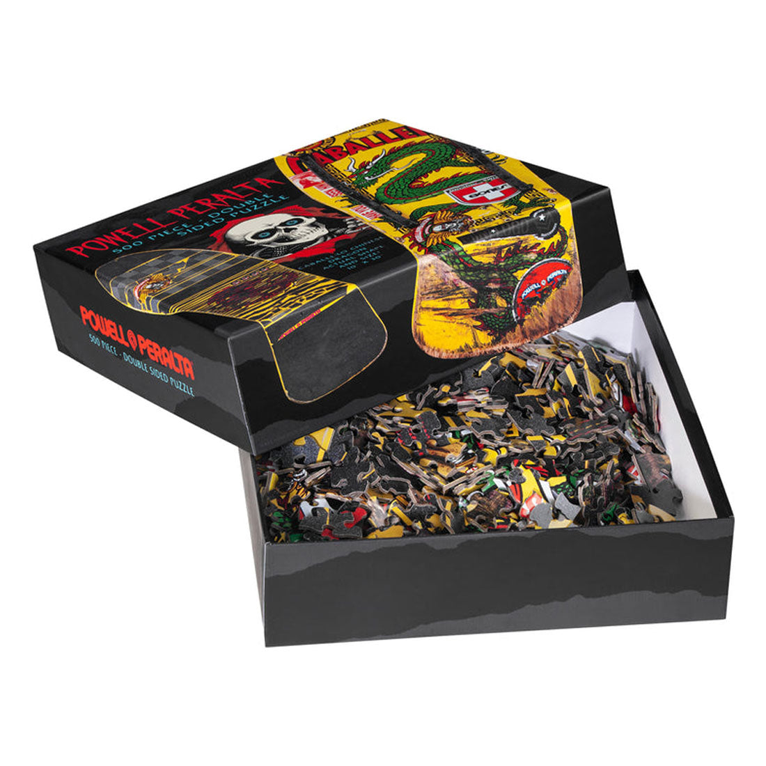 Powell Peralta 500 Piece Jigsaw Puzzle - Caballero Chinese Dragon Yellow Artwork | Fun Family Activity & Home Decor for Puzzle Lovers