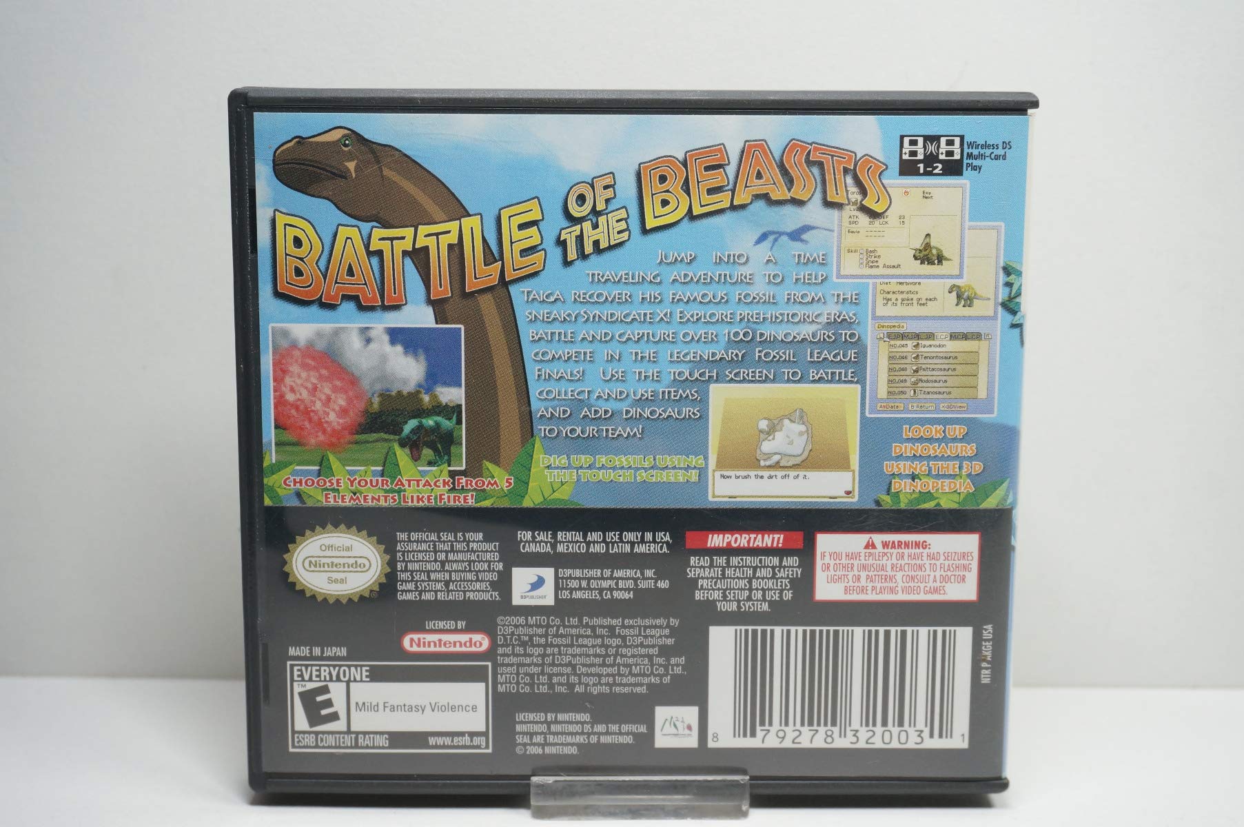 Fossil League D.T.C. Dino Tournament Championship - Nintendo DS Game (Renewed) | Dinosaur Battle RPG for Kids & Teens | Perfect for Travel & Family Game Nights