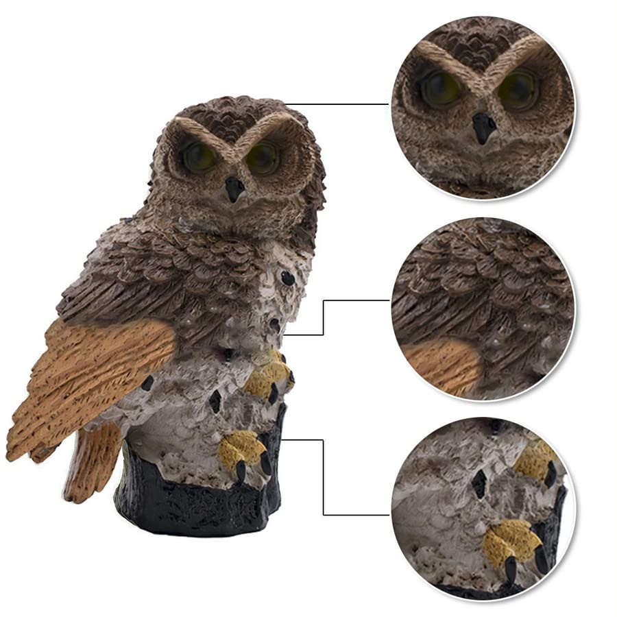 Solar Powered LED Garden Lights - Owl Shaped Outdoor Solar Lamp, Waterproof Lawn Ornament for Yard & Patio Decor - Unique Christmas & Holiday Lighting (Brown) - Perfect for Garden Pathways, Backyard, and Festive Outdoor Decorations