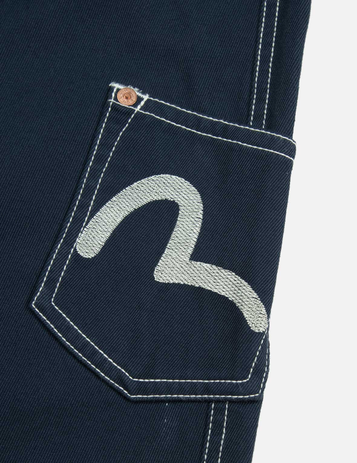 Seagull Embroidery Contrast Stitch Straight Fit Cargo Pants for Men - Casual Streetwear, Outdoor Hiking & Travel Fashion