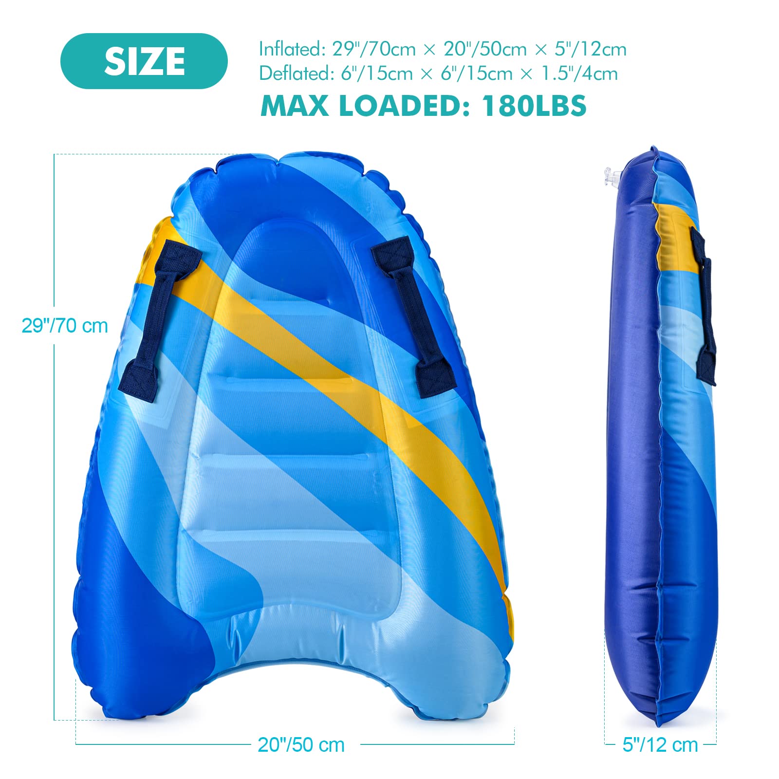 Inflatable Boogie Boards for Kids Ages 4-12 - 30