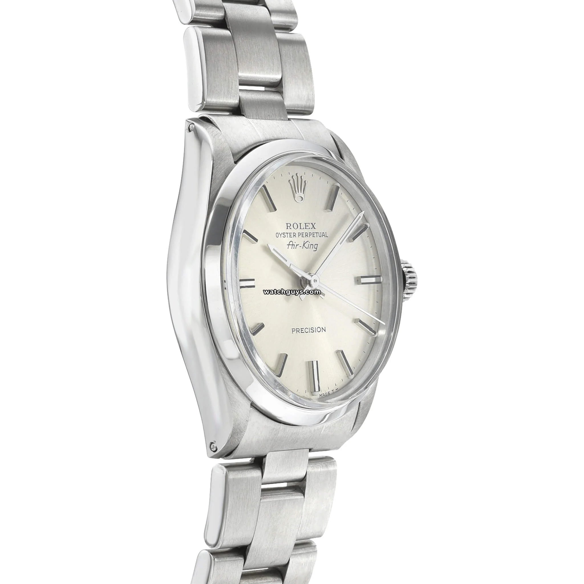 Authentic Rolex Air King 5500 Silver Dial Men's Watch - Luxury Vintage Timepiece for Business, Formal & Special Occasions