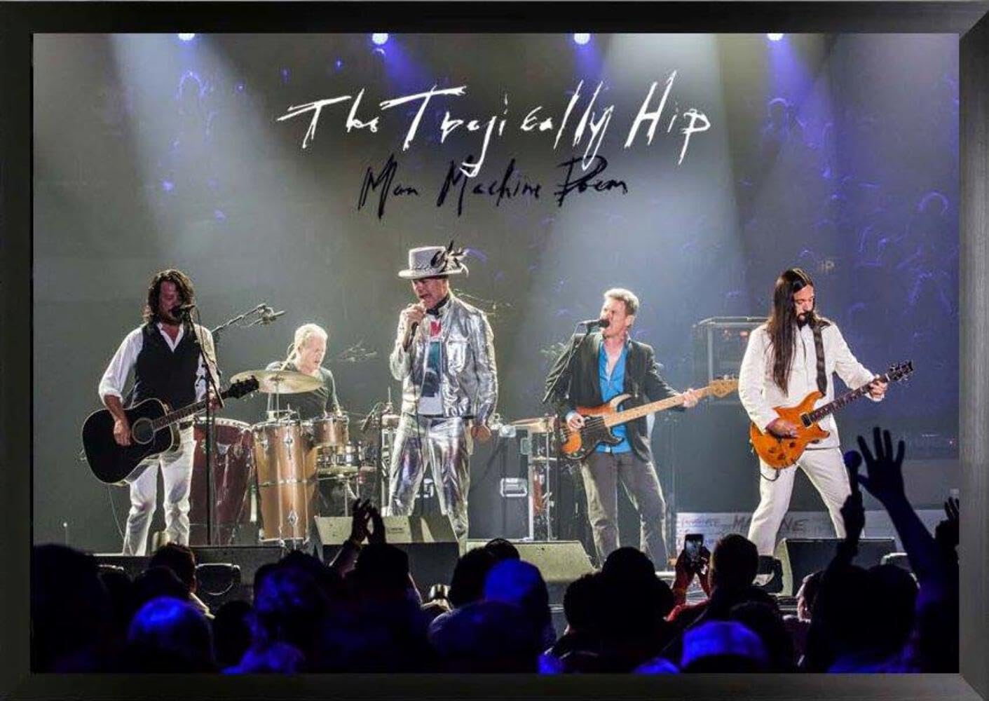 The Tragically Hip Framed 20x29 Man Machine Poem Canvas Final Production Edition Limited to 250 - Perfect for Music Fans & Home Decor