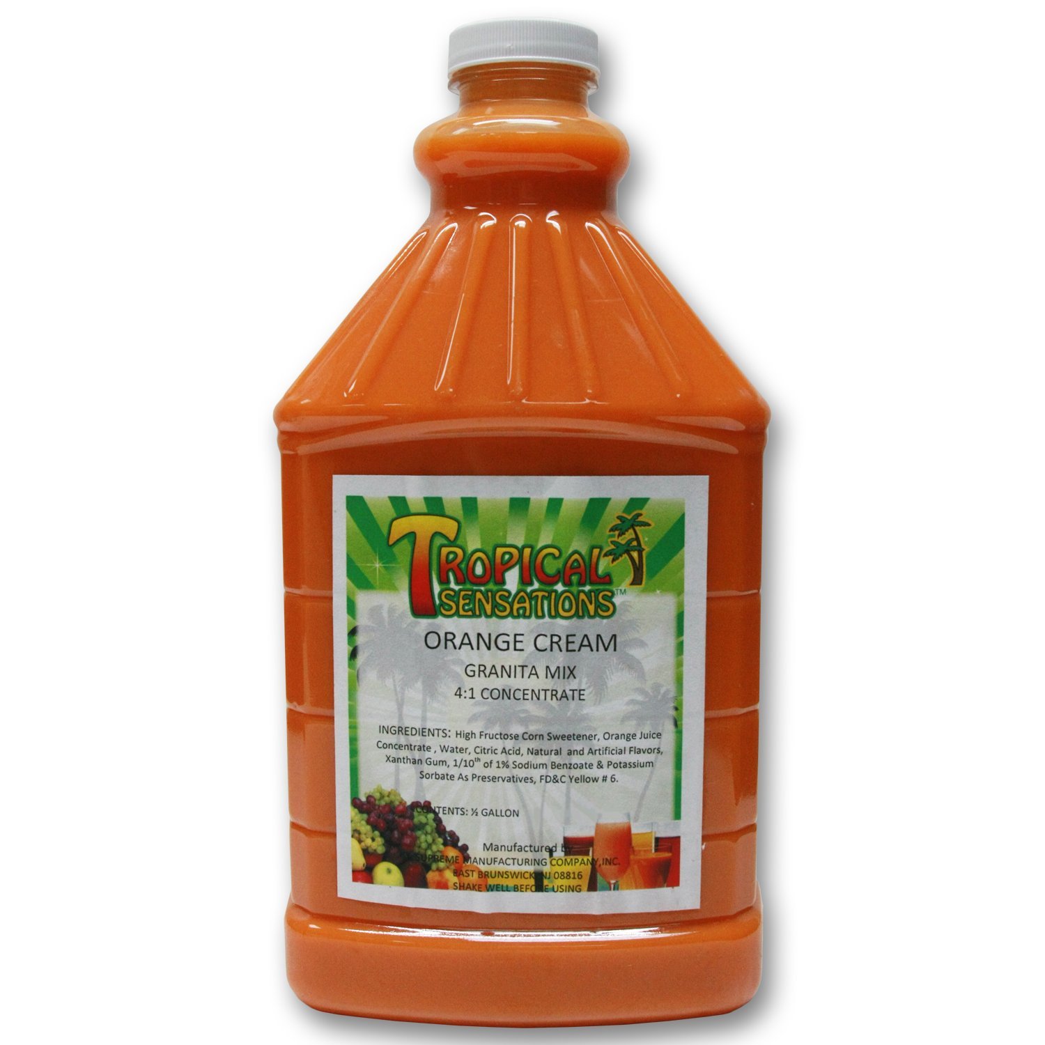 Slushie Mix - Tropical Sensations Orange Cream Flavor (6 Pack, 64oz Each) | Perfect for Summer Parties, Poolside Treats & Family Gatherings