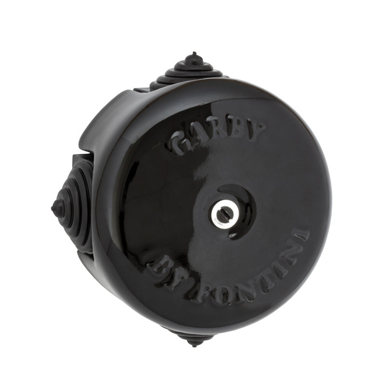 Black Porcelain Electrical Junction Box 72mm - Durable & Weatherproof for Home & Outdoor Wiring Projects