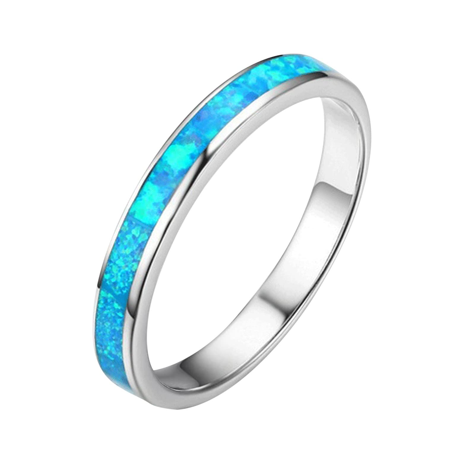 Tungsten Wedding Rings for Men & Women - Created Opal Inlay Engagement Bands, Fashion Jewelry Gift Set (3-Pack) - Perfect for Proposals, Anniversaries & Couple Matching Rings