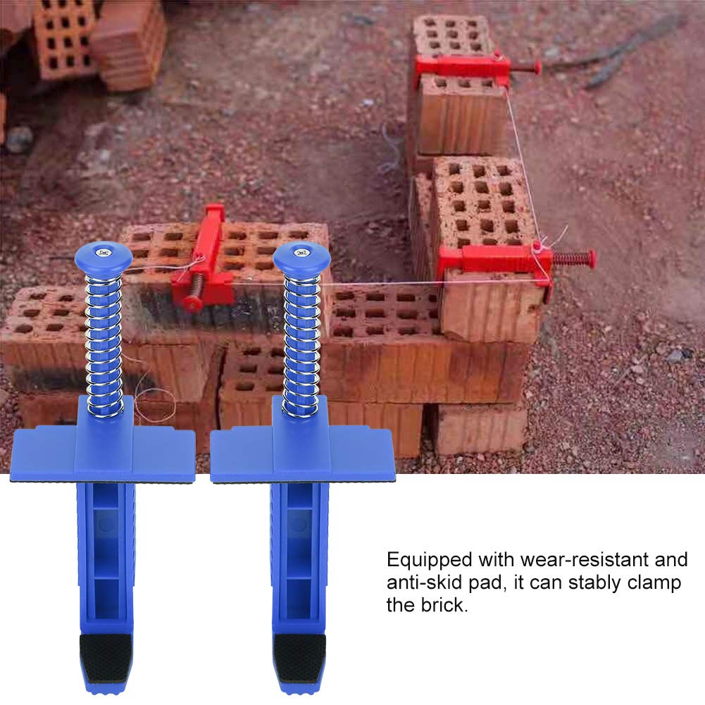 2PCS Brick Liner Clamps - Professional Bricklaying Tools for Leveling & Measuring | Masonry Wire Line Clips | Construction Engineering Accessories | Perfect for DIY Home Projects & Professional Bricklaying Work
