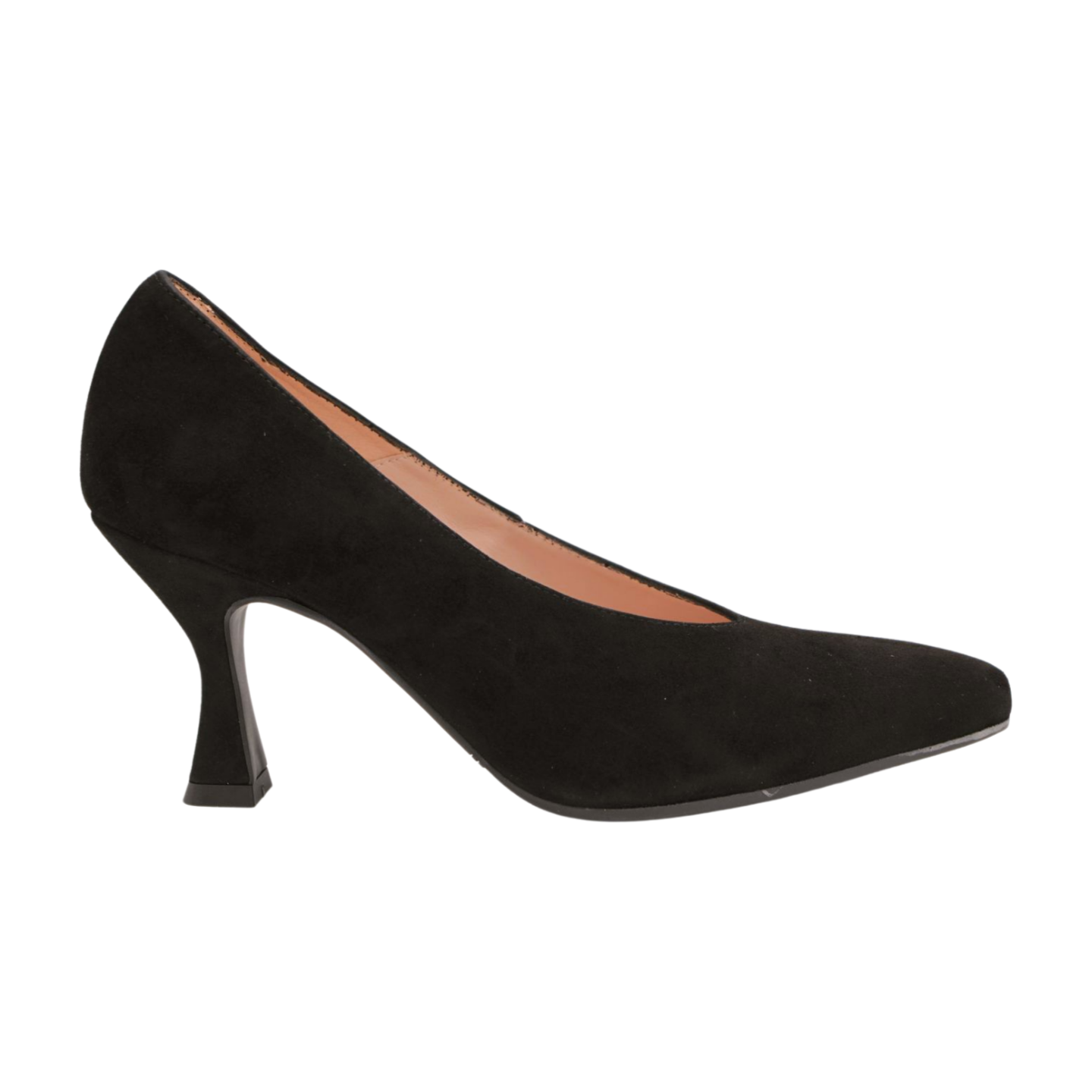 Marian Black Suede V-Cut Pointed Toe Pumps - Elegant Women's Dress Shoes for Office, Party & Special Occasions