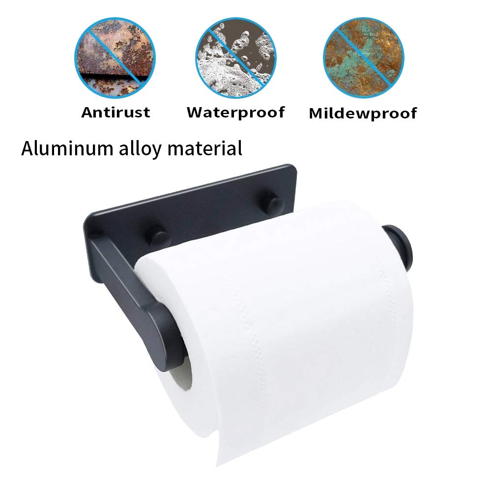 Self-Adhesive Toilet Paper Holder - No Drill Wall Mount Bathroom TP Roll Holder, Aluminum Alloy Rustproof Design for Home, RV & Travel - Perfect for Small Spaces & Modern Bathrooms