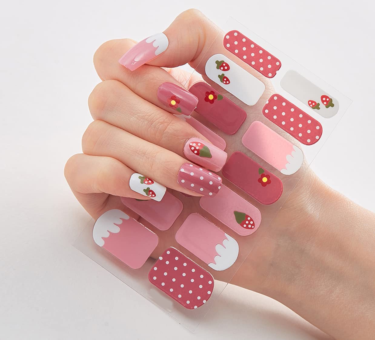 3D Nail Stickers for Women & Girls - Waterproof, Glittery, Luxury DIY Nail Art Extensions - Self-Adhesive Peel Off Nail Stickers (14 Pieces, Multicolor) - Perfect for Parties, Weddings, and Everyday Glam