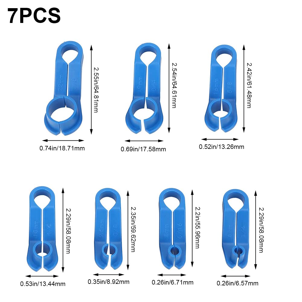 7-Piece Fuel Line Disconnect Tool Set - Professional AC Line Quick Release Tool Kit for Automotive HVAC & Fuel System Repairs - Perfect for Mechanics, DIY Car Maintenance & AC Service