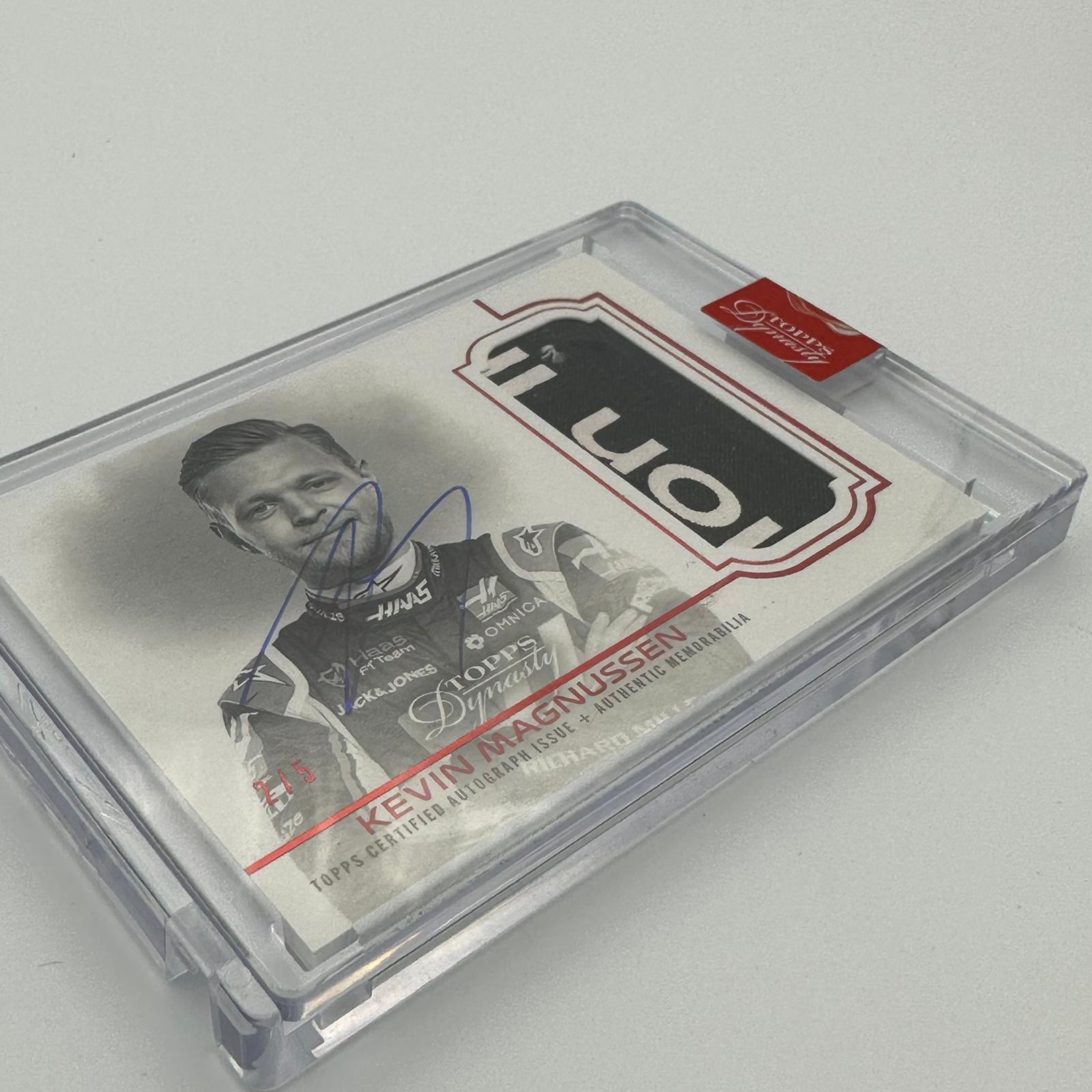 Kevin Magnussen Haas F1 Team Autographed Patch - Limited Edition 2/5 Dynasty Collectible for Motorsport Fans and Memorabilia Display