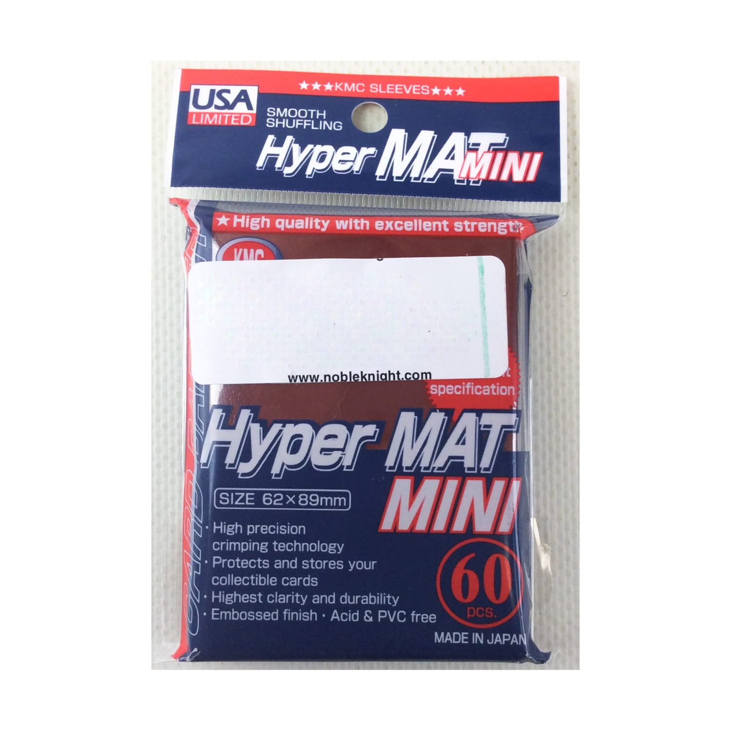 Mini Hyper Sleeves - USA Red (60 Pack) | Premium Card Sleeves for TCG, MTG, Yugioh & Collectible Card Games | Perfect for Gaming Tournaments & Card Protection