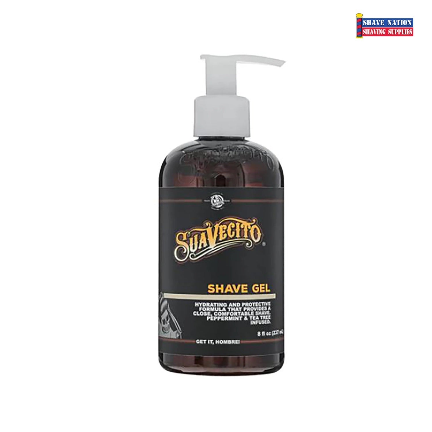 Suavecito Premium Shave Gel for Men - Smooth & Comfortable Shaving with Aloe Vera & Vitamin E - Perfect for Daily Use, Travel & Sensitive Skin Care