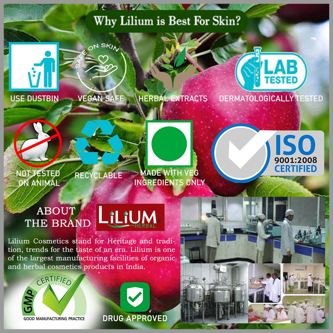 Lilium Herbal Fruit Massage Cream for Face & Body - 500ml Nourishing Skincare with Natural Fruit Extracts | Hydrating, Anti-Wrinkle & Revitalizing Cream | Soothes & Rejuvenates Skin for Men & Women | Perfect for Daily Moisturizing, Spa Treatments & Anti-Aging Routine