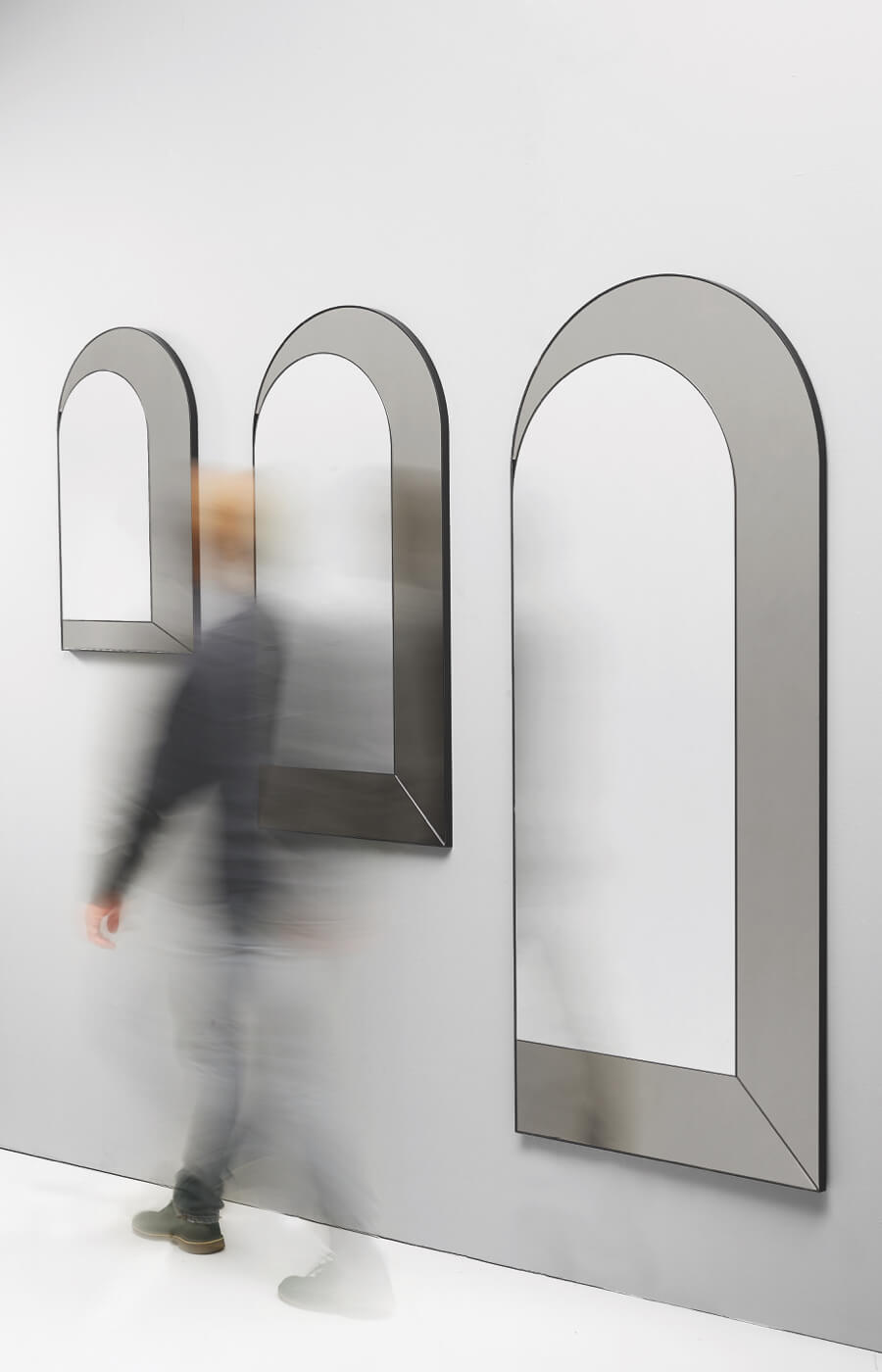 Midj Peek Mirror - Modern Bauhaus Style Wall Mirror for Home Decor | Perfect for Living Room, Bedroom & Entryway