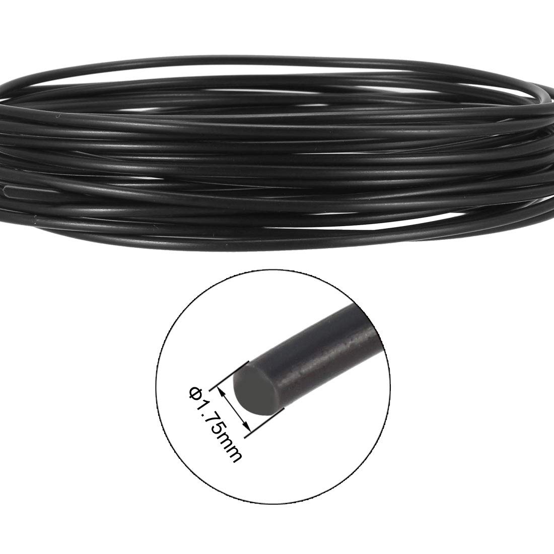 uxcell 3D Pen Filament Refills - 16Ft 1.75mm PCL Filament with ±0.02mm Dimensional Accuracy - Compatible with 3D Printers (Black) - Perfect for DIY Crafts, Home Decor & 3D Printing Projects