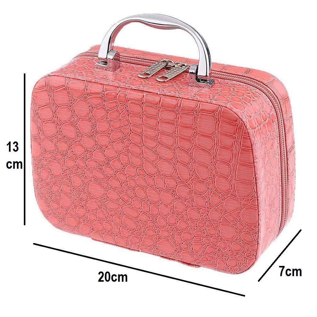 GION Travel Makeup Bag Organizer - Waterproof Cosmetic Case with Zipper for Women, Multicolor (1 Pack) | Perfect for Travel, Gym & Daily Makeup Storage