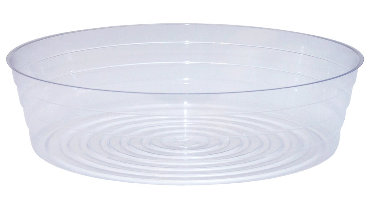 Curtis Wagner Plastic Plant Tray Basket Liners (5-Pack) - Clear Deep 12.25