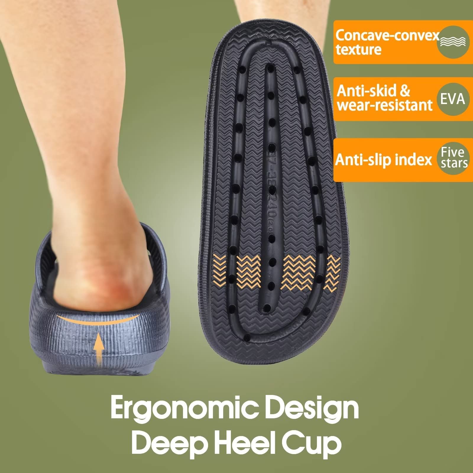 EQUICK Cloud Slides Pillow Slippers for Women and Men - Ultra Soft Bathroom Sandals with Cushioned Thick Sole | Indoor & Outdoor Shower Slippers | Perfect for Home, Spa, Poolside, and Beach Use