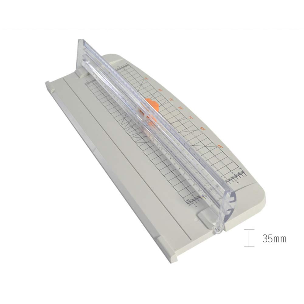 12 Inch A4 Paper Cutter - Portable Guillotine Trimmer with Automatic Safety Guard | White | Perfect for Office, School, Crafting & Scrapbooking Projects