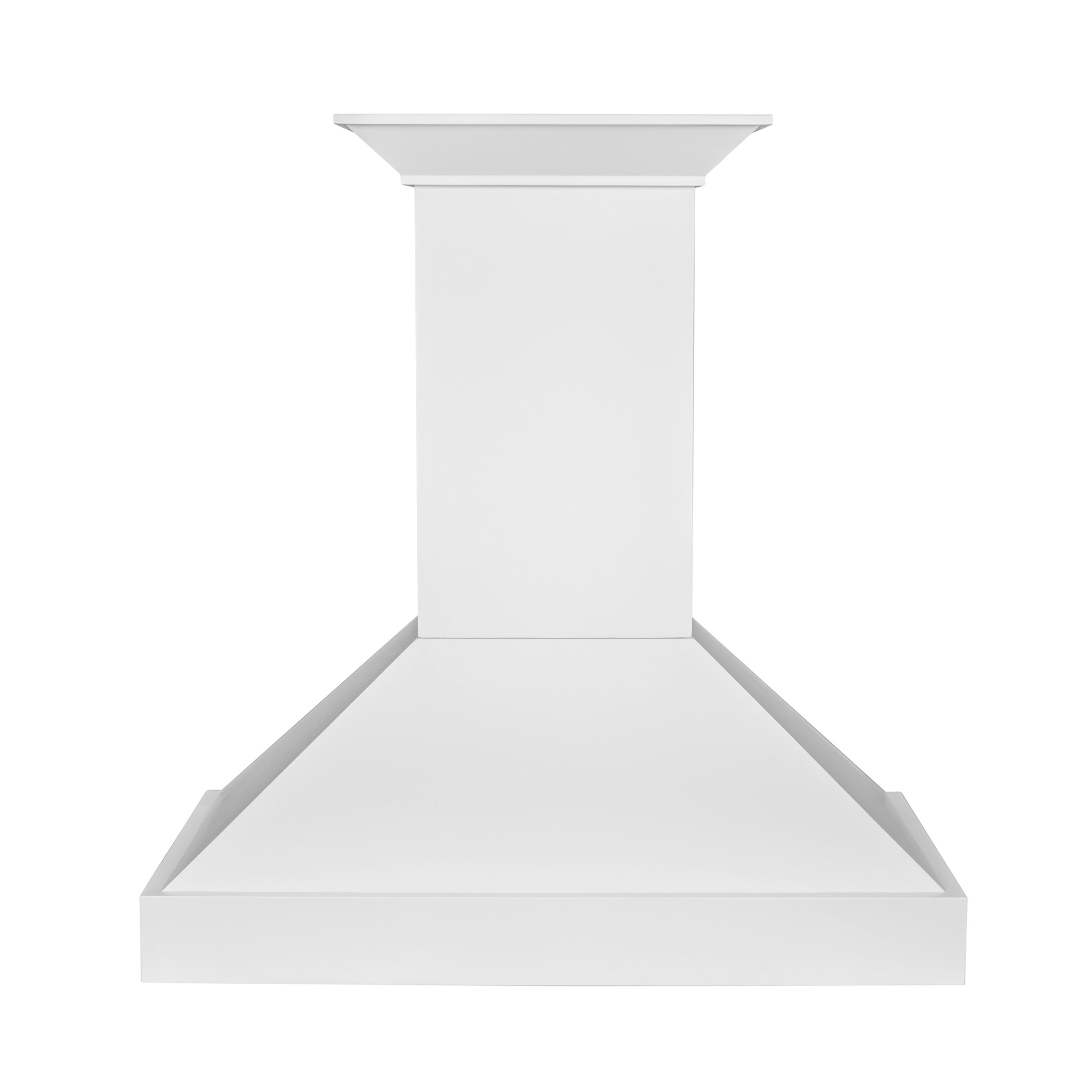 ZLINE 36 Inch Wooden Wall Mount Range Hood - Smooth Bright White Finish (KBWW 36) | Modern Kitchen Ventilation for Home Cooking & Baking