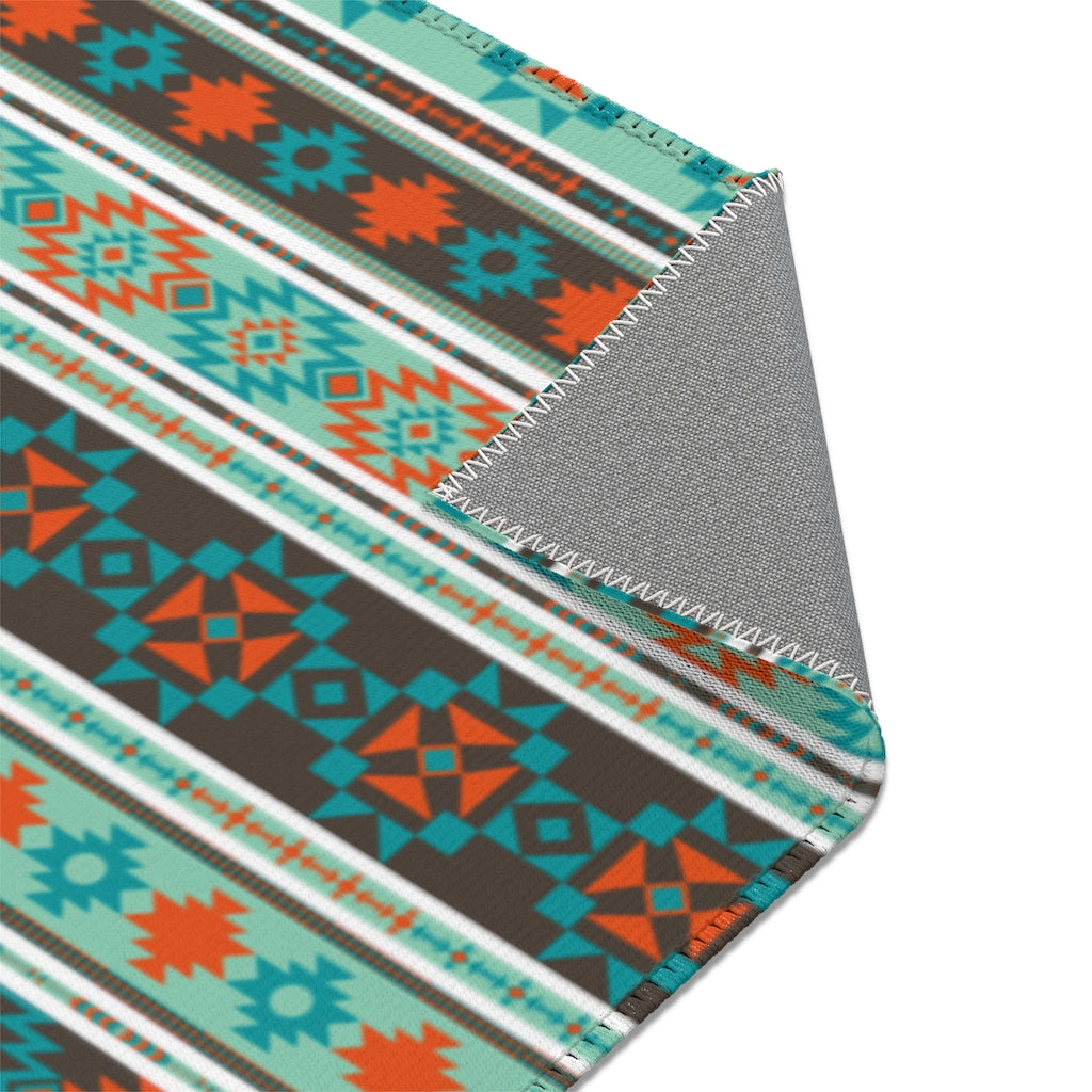 Stylish Geometric Southwestern Area Rug - Boho Chic Home Decor for Living Room, Bedroom & Office