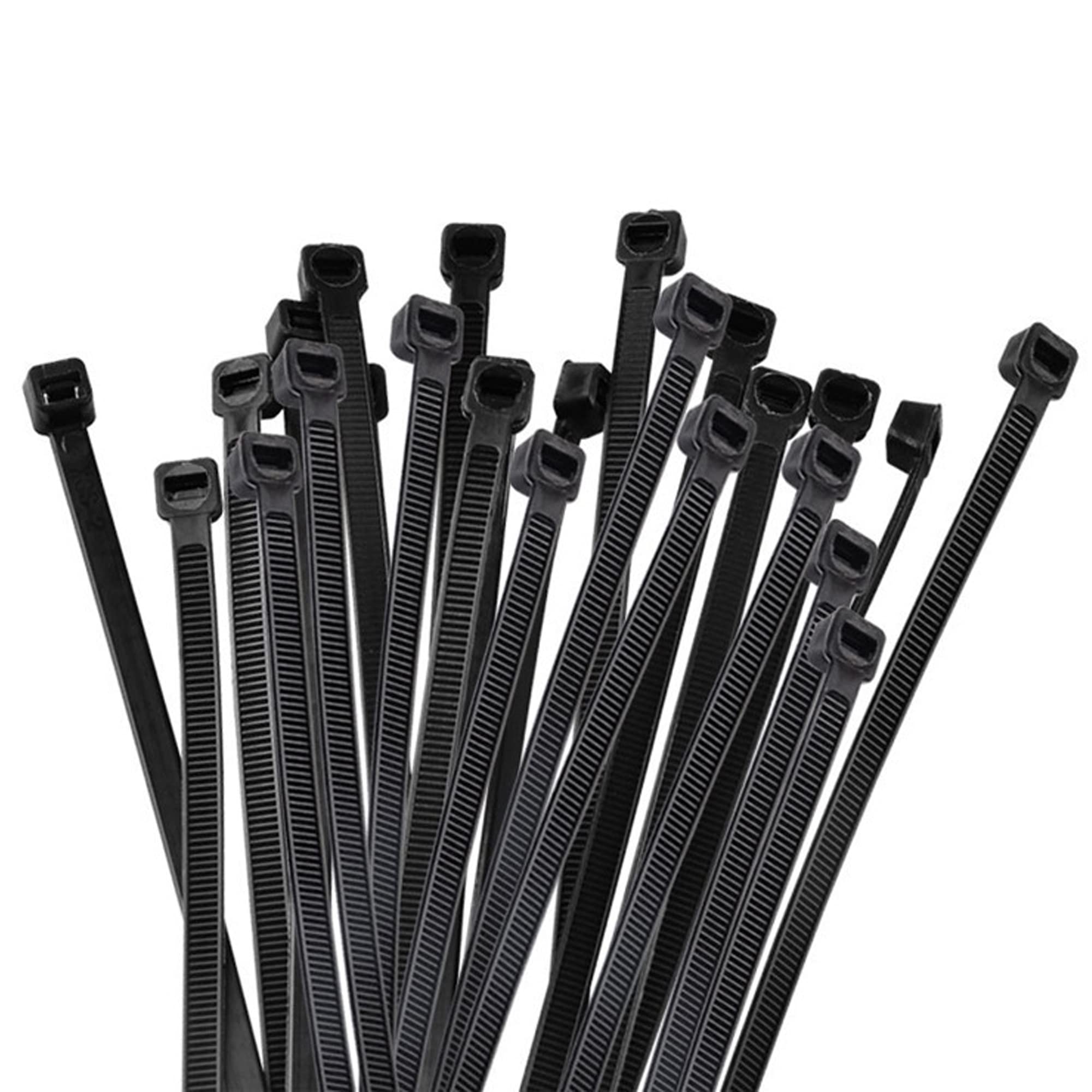 100 Pack 12-Inch Heavy Duty Nylon Cable Zip Ties - Self-Locking Wire Ties for Electrical Cord Management, Computer Cables, Garden Fence & Home Organization (Black) - Perfect for DIY Projects, Office Use & Outdoor Applications