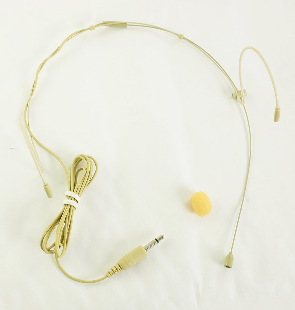 EXMAX® Omnidirectional 3.5mm Plug Beige Headset with Microphone - Perfect for PC, Laptop, Digital Camera, Podcasting, Voice Recording & Online Meetings (Ideal for Home Office, Gaming, and Content Creation)