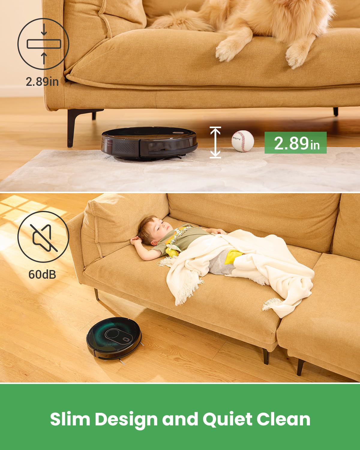 T8 Robot Vacuum and Mop Combo - Smart WiFi/Alexa/Siri Controlled Robotic Cleaner with Gyro Navigation, Self-Charging, Ultra-Slim Design for Hard Floors, Pet Hair & Carpets | Perfect for Large Homes, Daily Cleaning & Pet Owners